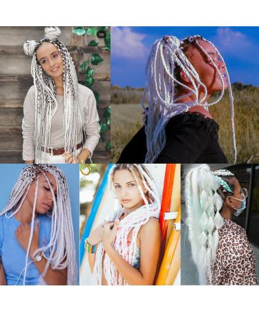 YDDM 32 Inch Pre-Stretched Braiding Hair Extensions - 3 Packs Jumbo Braids | White Kunsthaar for Stunning Hairstyles (30# & 60#) - Buy Online on GoSupps.com