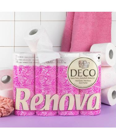 Buy Renova 4-Ply White Decorated Perfumed Toilet Paper 12 Rolls | International Shipping Available - Buy Online on GoSupps.com