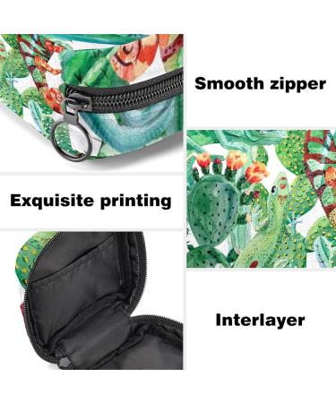 Menstrual Bag with Zipper for Women & Girls - Chameleon & Cactus Designs | Stylish & Practical - Buy Online on GoSupps.com