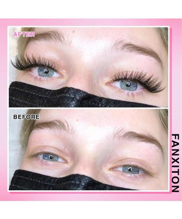 FANXITON Self Adhesive Lash Clusters | Natural Waterproof Wispy & Cat Eye Lashes - 180 pcs C Curl No Glue - Buy Online on GoSupps.com