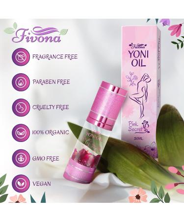 Fivona Natural Yoni Oil - Pink Secret for Feminine Care | Essential Oil Blend for Moisturizing Odor Control & pH Balance (30ml) - Buy Now! - Buy Online on GoSupps.com
