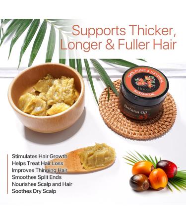  CCKULOOB Batana Oil for Hair Growth Batana Hair Oil 100% Pure and Natural Batana Oil for Hair Growth Eliminates Split Ends Restores Damaged Hair 120g - Buy Online on GoSupps.com