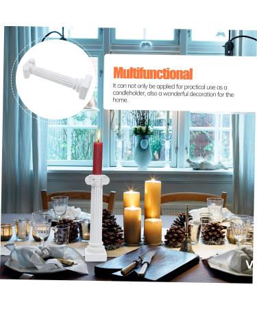 LIFKICH Wedding Decorations Decorative Candleholder 1pc Ancient Roman Column Candlestick Desktop Resin White Dinner Party Air Column Sculptures Home Decor Country Decor White 21.5X5.1X5.1CM - Buy Online on GoSupps.com