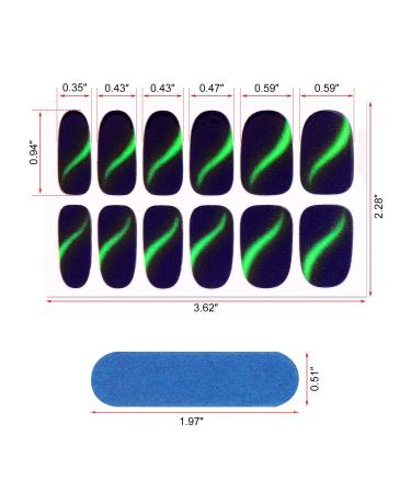 MWoot 16 Leaf Glitter Nail Stickers | Self-Adhesive Nail Art & Cat Eye Designs | DIY Manicure Decoration - Buy Online on GoSupps.com