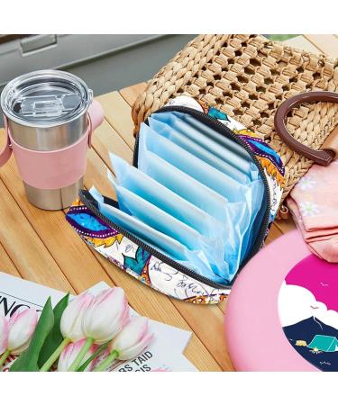 Vintage Paisley Menstruation Bag with Zipper - Stylish Women's Napkin & Tampon Organizer for Girls - Buy Online on GoSupps.com