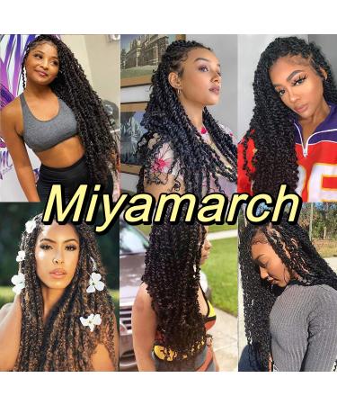 30-inch Pre Twisted Passion Twist Crochet Hair 7 Packs | Super Long Bohemian Curly End | Pre Looped for Black Women | 1B Color - Buy Online on GoSupps.com