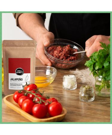 Spicy Welt Jalape o Rouge Moulu (250g) Poudre de Piment Jalape o | Pour Chili Tacos Sauces & Marinades BBQ | Saveur Fruit e & Piquant Rond | 100% Naturel Sans Additifs - Buy Online on GoSupps.com