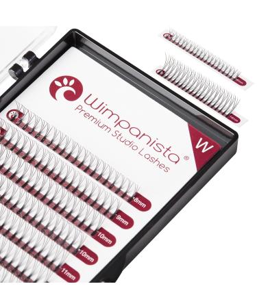 W Lashes - Silk eyelashes C Curl - 3D volume technique - thickness 0.07mm - mixed lengths 8-14mm - for eyelash extension