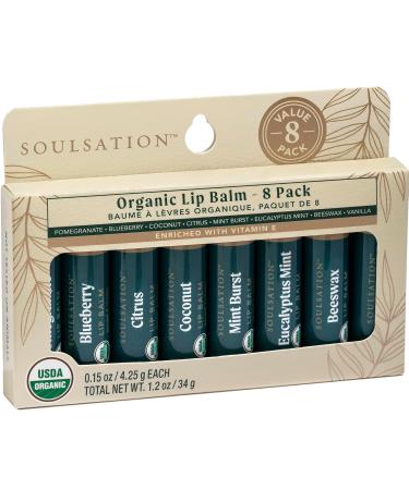 Organic Lip Balm Set - 8PK | Nourishing & Natural | International Shipping Available - Buy Online on GoSupps.com