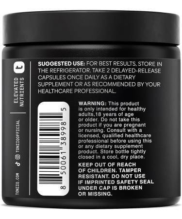 Toniiq Lactobacillus Rhamnosus Ultra High Strength 100B CFU with Prebiotic FOS Delayed Release Capsules Third-Party Lab Tested 60 Capsules 60 Count (Pack of 1) - Buy Online on GoSupps.com