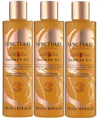 (3 PACK) Sanctuary Spa 2 Day Moisture Shower Oil x 250ml Lavender 250 ml (Pack of 3)