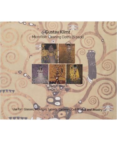 Gustav Klimt Art Microfiber Cleaning Cloth 5 Pack - Premium 6x7 Inch Eyeglass Screen & Lens Cleaner - Multicolor - Buy Online on GoSupps.com