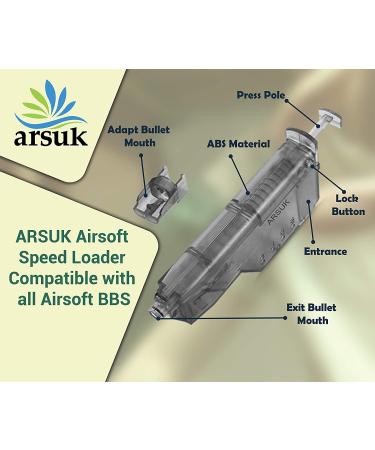 ARSUK Airsoft Speed Loader - 155 Rounds Fast Quick Loading Tool for 6mm bb Pellets Paintball Magazine - Buy Online on GoSupps.com