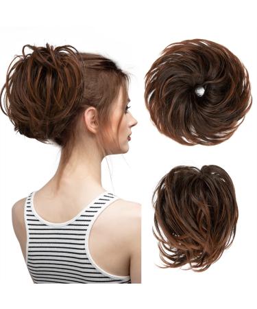 Hair Scrunchies Hair Bun Synthetic Hair Bun with Elastic Rubber Band Messy Bun Wig Hair Bun Curly Hair Bun Donut Hair Ties Women Hair Bun Women Hair Bun (Size : 1 PC Color : 1BT30) 1 PC 1BT30