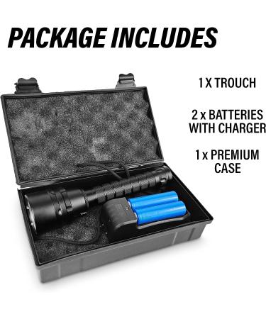 Rechargeable Diving Flashlight | Super Bright 2000 Lumens XM-L2 LED | Scuba Gear for Pros and Amateurs - Buy Online on GoSupps.com