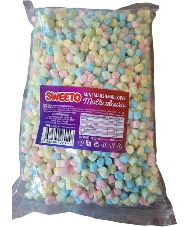 Roch Sweets Sweeto Mini Multicolour Marshmallows 1kg - HALAL Certified - Buy Online on GoSupps.com