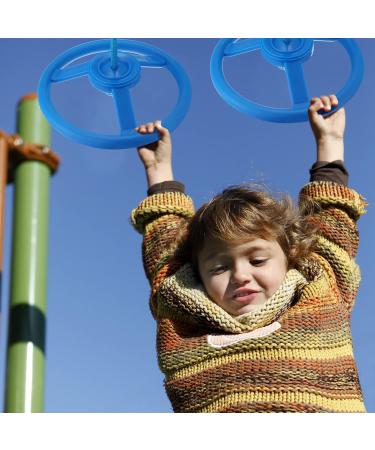 Sanwuta Ninja Monkey Bars - 6 Pack Trapeze Swing Bars for Obstacle Course Attachments - Fun Backyard Play Sets for Kids and Adults - Outdoor Ninja Rings and Wheels Included - Buy Online on GoSupps.com