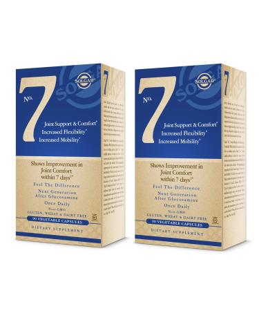 Solgar No. 7 90 Vegetable Capsules - Pack of 2 - Joint Support & Comfort Increased Mobility & Flexibility - Supplement for Men & Women - With Ester-C Vitamin C - Non-GMO - 180 Total Servings