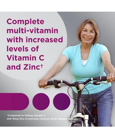 Centrum Silver Women's Multivitamin for Women 50 Plus Multivitamin/Multimineral Supplement with Vitamin D3 B Vitamins Calcium and Antioxidants Gluten Free Non-GMO Ingredients - 300 Count 100 Count (Pack of 3) - Buy Online on GoSupps.com