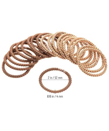 18 Pcs Slide Proof Brown Hair Ties with Rubber Grip | No Slip Elastic Hair Ties for Thick Hair | Men & Women | Slideproof Braided Ponytail Holders - Buy Online on GoSupps.com