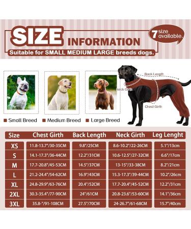 Buy Hjyokuso Recovery Suit for Dogs - Leg Surgery & Licking Prevention Sleeves - Size S Brown - Buy Online on GoSupps.com