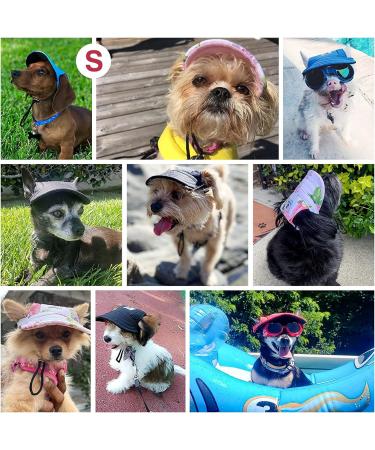 Pawaboo Dog Baseball Cap - Adjustable Sun Protection Hat for Dogs with Ear Holes - Size S Black - Buy Online on GoSupps.com