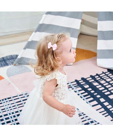 40PC Hair Loop Clips for Babies & Toddlers | Fully Lined Crocodile Clips & Grosgrain Band Accessories - Buy Online on GoSupps.com