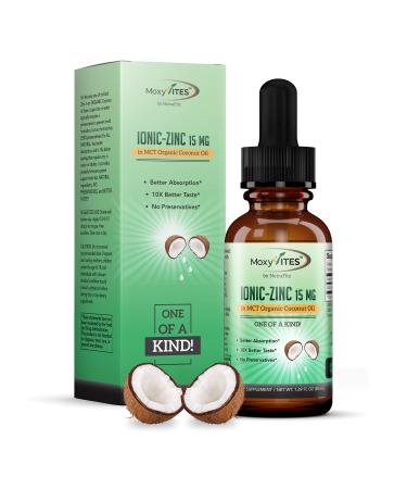 Organic Zinc Supplements for Kids Adults - Zinc Sulfate - Liquid Zinc Supplement - Pure Ionic Zinc Drops in Coconut Oil for Immune Support Skin - NO Preservatives & Great Taste - 100 Vegan Servings