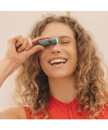 Poppy & Pout Coastal Coconut Jumbo Lip Balm | All Natural Lip Balms & Moisturizers | Hydrates with Beeswax Vitamin E Organic Coconut Oil | Cruelty-Free | Lip Balm in Recyclable Cardboard Tube - Buy Online on GoSupps.com