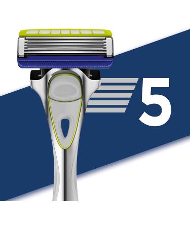 Buy Wilkinson Sword Hydro 5 Sensitive Razor for Men | Moisturizing Gel & Foldable Trimmer | Includes 1 Blade - International Shipping - Buy Online on GoSupps.com