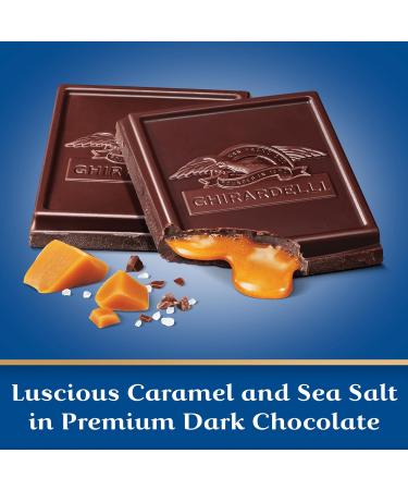 GHIRARDELLI Sea Salt Caramel Dark Chocolate Squares Bar 4.8 oz Bar (Pack of 2) Bundle With Snack Scout Lunch Bag - Buy Online on GoSupps.com