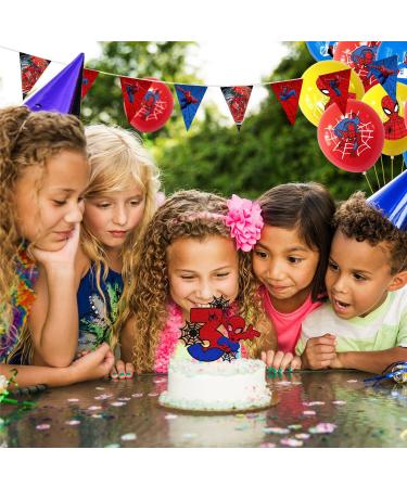 1Pcs Spider Man Party Cake Toppers Happy Birthday Party Supplies Decorations Perfect for Children's 3th Birthday Party - Buy Online on GoSupps.com