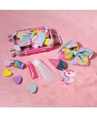 9Pcs Glitter Icecream Shape Lip Gloss Set in Cute Suitcase | Non Toxic & Kids Friendly | Ages 5 - Buy Online on GoSupps.com