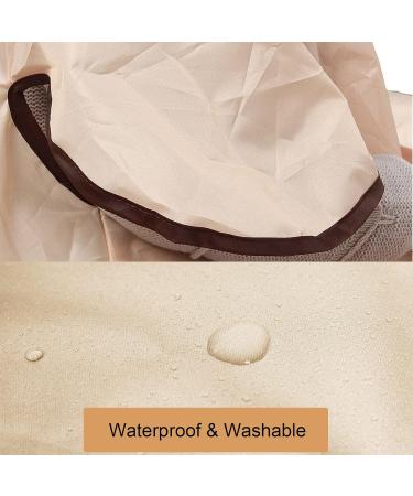 OFKPO Hair Cutting Cloak Umbrella Hair Cutting Cape for Adult Foldable Barber Cloak Waterproof Adjustable for Home Hair Salon Barber Beige - Buy Online on GoSupps.com