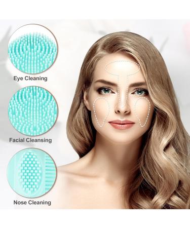 VOCOSTE Silicone Facial Cleansing Brush - Multifunction Handheld Face Scrubber for Skincare Massage - Green - Perfect for Healthier Skin & Deep Cleansing - Buy Online on GoSupps.com