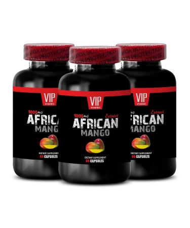 MANGO African Diet Pills - African 1000mg - African Weight Loss - African Seed Extract - African Supplements - African Extract African 3 Bottles (180 Capsules)