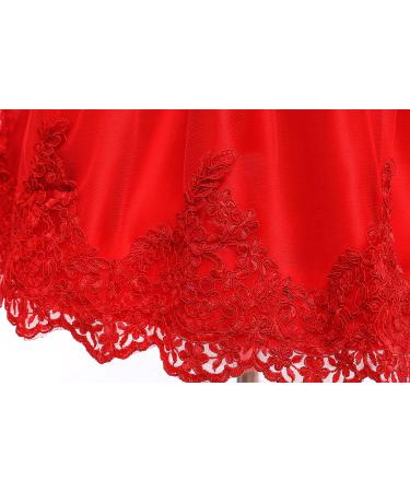 Baby Girls Princess Party Dress with Bowknot and Headwear - Red, 18-24 Months - Buy Online on GoSupps.com