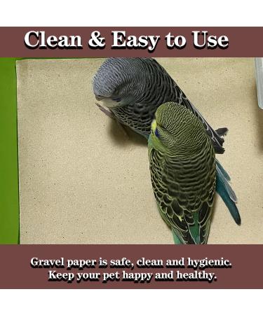 Gravel Liner Paper for Bird Cage | 11 x 17 inch 30 Pack | Calcium Bedding for Birds in Sea Sand - Buy Online on GoSupps.com