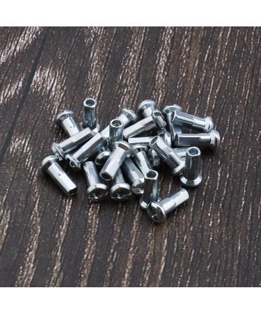 Micro Traders 100Pcs 14G Bicycle Spoke Nipples | 2mm Dia | Silver Steel | 12mm Long | Cycling Replacement Accessories - Buy Online on GoSupps.com