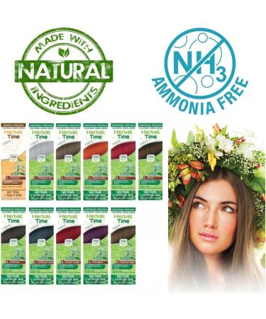  Herbal Time Cream-Henna coloring No. 8 frisky red "Herbal Time" No ammonia without sulfates without parabens (75 ml) Cream-Henna coloring No. 8 fiery red - Buy Online on GoSupps.com