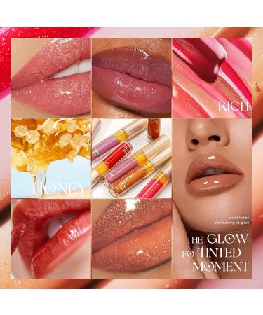 MIESCHER Hydrating Honey Lip Oil - Moisturizing Plumper with Ultra Shine, Non-sticky Glossy Finish - Vegan High Shine Lip Oil for Plumping and Hydration - Buy Online on GoSupps.com