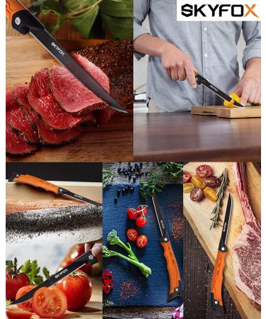 Skyfox Fishing Folding Filleting Knife - G4416 German Stainless Steel Non-Stick Blade & Sharpener - Perfect for Fishing & Hunting - Buy Online on GoSupps.com