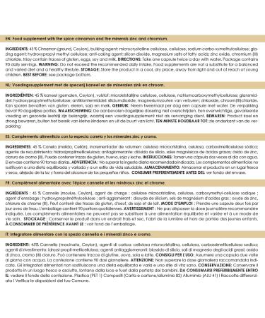 Lineavi Cinnamon Plus - High-Dose 400mg Cinnamon 7mg Zinc & 100 g Chrome Supports Blood Sugar Metabolism & Weight Loss Made in Germany - 180 Capsules (3-Month Supply) - Buy Online on GoSupps.com