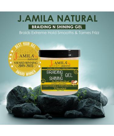 Natural Award Winning Braiding N Shining Gel | Long Lasting Conditioning & Moisturizing | Extreme Hold (16oz) - International Shipping Available - Buy Online on GoSupps.com