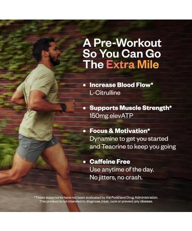 RNWY Extra Mile Caffeine Free Pre Workout Powder 6g L-Citrulline Sugar Free Stimulant Free with Dynamine and TeaCrine for Endurance and Focus 21 Servings (Pink Lemonade) - Buy Online on GoSupps.com