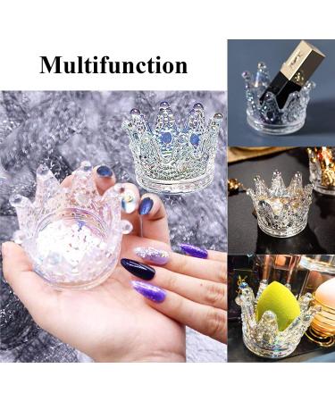 2 PCS Glass Dappen Dish for Acrylic Nails - 2 in 1 Crystal Bowl for Acrylic Liquid & Powder - Monomer Dish for Crown Nails - Transparent Color - Buy Online on GoSupps.com