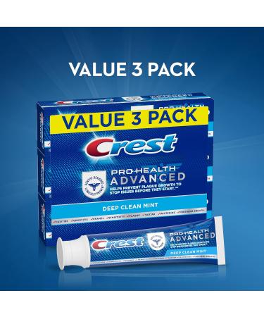 Crest Pro Health Advanced Deep Clean Toothpaste Mint 5.1 oz - Pack of 3 | New Version - Buy Online on GoSupps.com