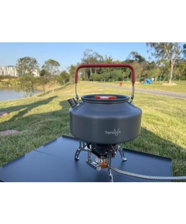 Tentock Camping Kettle 1.1L Lightweight Aluminum Tea Pot for Backpacking, Hiking, Picnic - Compact Coffee Pot for Outdoor Activities - Buy Online on GoSupps.com