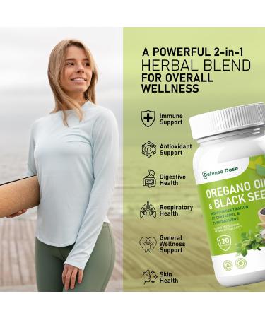 Oil of Oregano with Black Seed Oil - Antioxidant Immune Health Support Cold Pressed Softgels Supplement 120 Count (Pack of 1) - Buy Online on GoSupps.com