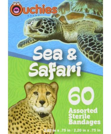 Ouchies Sea & Safari Assorted Designs Sterile Bandages 60 Count